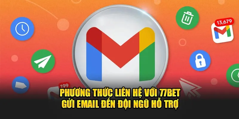 Phương thức liên hệ với 77Bet gửi email đến đội ngũ hỗ trợ